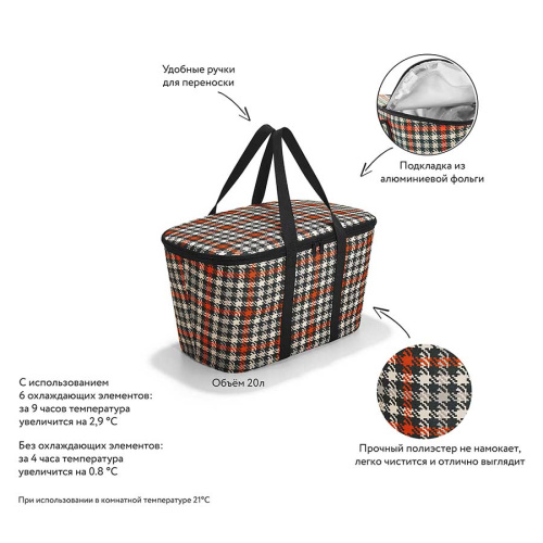 Термосумка Coolerbag glencheck red фото 7