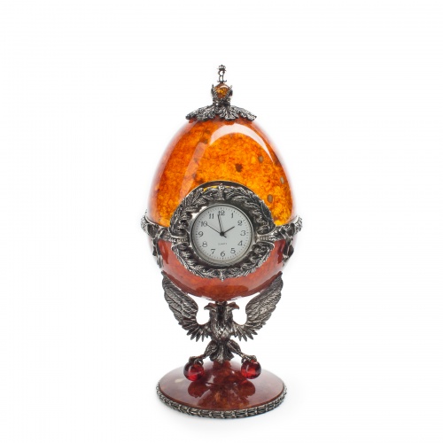 часы-шкатулка "Державные" из янтаря, 1801 фото 6