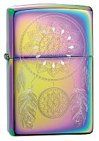 Зажигалка Zippo Dream Catcher с покрытием Multi Color, латунь/сталь, разноцветная, 36x12x56 мм