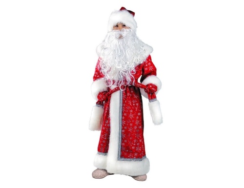 Карнавальный костюм Дед Мороз плюшевый, красный, Батик