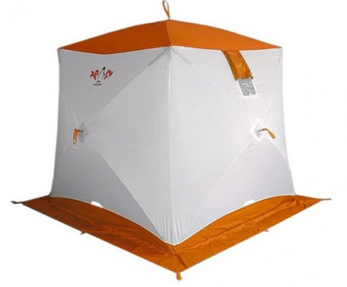 Зимняя палатка куб Пингвин Призма (белый/оранжевый) фото 10