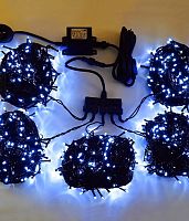 Комплект электрогирлянд на деревья 100м с 900 LED лампами, 24V, черный провод, уличный, BEAUTY LED