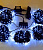 Гирлянды на дерево Клип Лайт - Спайдер 100 м, 900 синих LED ламп, черный СИЛИКОН, IP54, BEAUTY LED