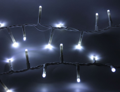 Электрогирлянда 'с усиками' (полукластеры, compact), холодные белые LED-огни, 7.5+3 м, белый провод, контроллер, таймер, уличная, Kaemingk фото 4