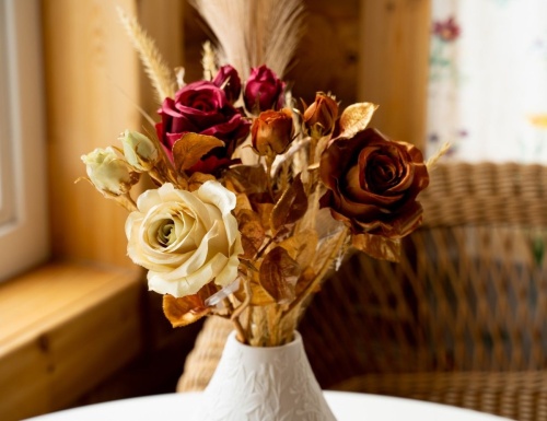 Декоративная "Роза - королевское великолепие", искусственный шёлк, EDG фото 3