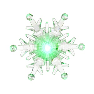 Фигурка светодиодная Vegas Снежинка с батарейкой, на присоске 9,5х9,5 см, 24V 55055