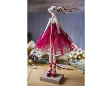 Новогодняя фигурка "Олениха балерина" стоящая, текстиль, 30 см., Due Esse Christmas