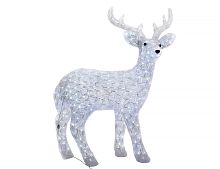 Светодиодный олень, уличный, акрил, холодные белые LED лампы, мерцание (Kaemingk)
