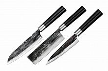 Набор из 3 кухонных ножей Samura Super 5, VG-10 5 слоев, микарта