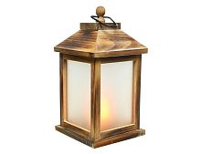 Фонарик "Клаас", имитация пламени, 21 тёплый белый LED-огонь, 16x16x32 см, таймер, батарейки, Kaemingk