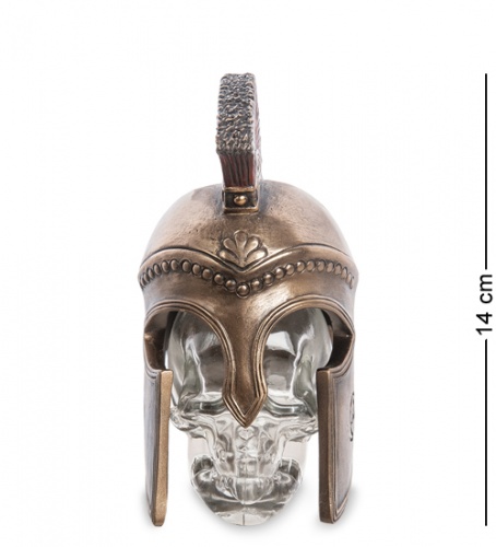 WS-1027 Флакон "Спартанский шлем на стеклянном черепе" фото 2