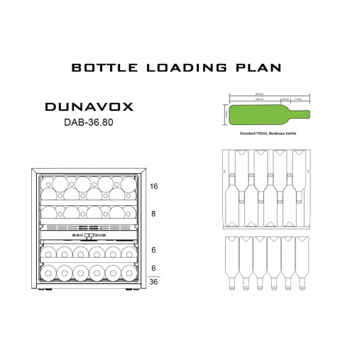 Винный шкаф Dunavox DAB-36.80 фото 6