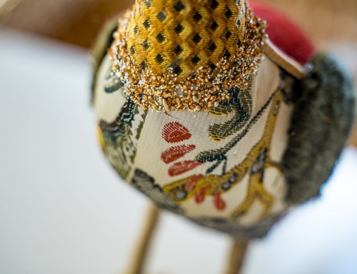 Украшение "Нарядный фазан", текстиль, перо, 11x61x25 см, Kaemingk фото 5