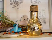 Декоративный светильник-лампочка SMOKY CHARM, 12 теплых белых микро LED-ламп, 22 см, на батарейках, IP20, Kaemingk