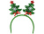 Новогодний карнавальный ободок "Весёлые ёлочки" с пайетками, зелёный, 23 см, Koopman International