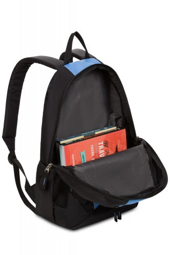Рюкзак Swissgear, чёрный/голубой, 32х14х45 см, 20 л фото 2