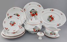 Столовый сервиз Leander "Вишенка на 6 персон Соната", зелёный-красный