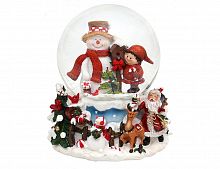 Музыкальный снежный шар Рождественские Традиции 13*15 см (Sigro)