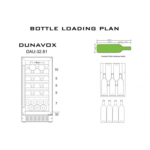 Винный шкаф Dunavox DAU-32.81SS фото 3