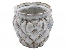 Керамическая ваза "Мешочек-амфора", белая, 18 см, EDG