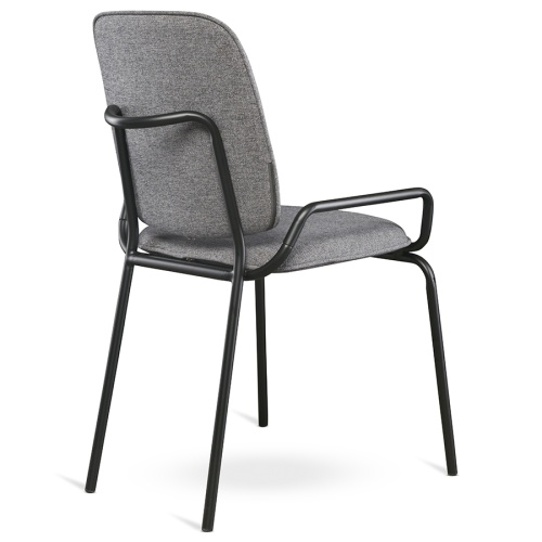 Набор из 2 стульев ror, double frame, рогожка, черный /серый фото 3