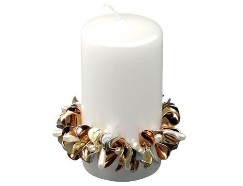 Мини-венок для свечей и декорирования "Ювелирная морская фантазия" эластичный, 6 см, Swerox