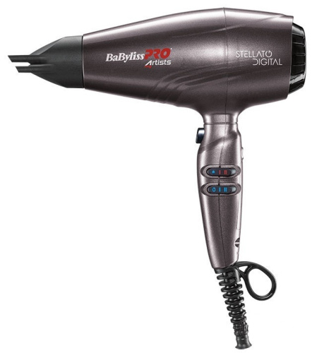 Фен Babyliss Pro Stelatto Digital, 2400 Вт, 3 насадки+ глушитель, диффузор