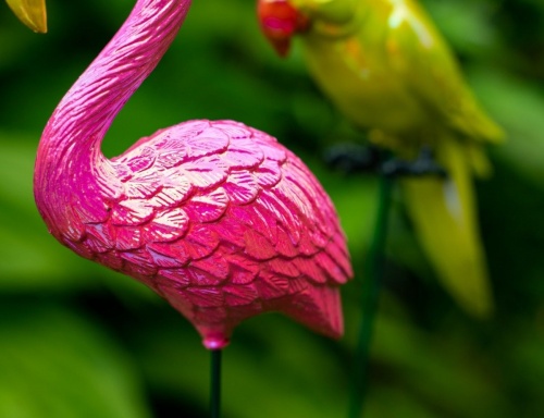 Садовый штекер "Розовый фламинго", пластик, 17x5x3 см, высота 60 см, Kaemingk фото 2