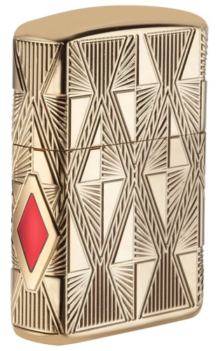 Зажигалка Zippo Armor с покрытием High Polish Gold Plate, латунь/сталь, золотистая, 36x12x56 мм фото 2