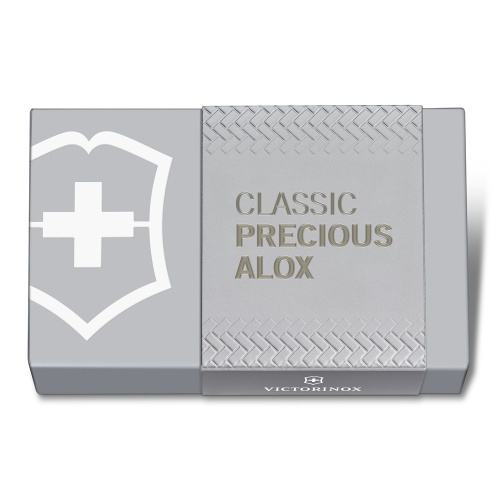 Нож-брелок Victorinox Classic SD Precious Alox, 58 мм, 5 функций, "Infinite Grey" (подар. упаковка) фото 4
