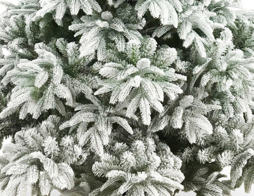 Искусственная ель "Андорра" (литая хвоя PE+PVC), зелёная заснеженная, National Tree Company фото 2