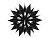 Подвесное украшение - снежинка ЦАРИЦА НОЧИ, бумага, чёрная, 40 см, Edelman