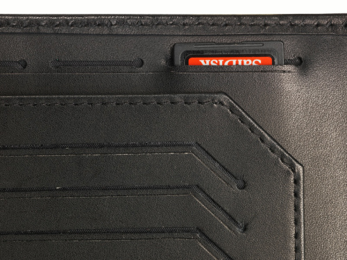 Обложка для паспорта Victorinox Altius Edge Leibnitz с защитой RFID, чёрная, кожа наппа, 11x2x15 см фото 4