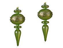 Стеклянные ёлочные подвески MAGIC VIAL, 20 см (упаковка 2 шт.), Kaemingk (Decoris)