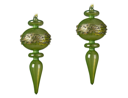 Стеклянные ёлочные подвески MAGIC VIAL, 20 см (упаковка 2 шт.), Kaemingk (Decoris)