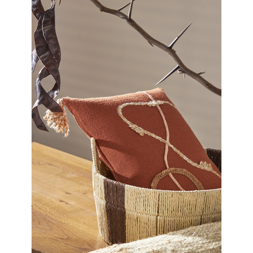 Подушка декоративная терракотового цвета с аппликацией geometry из коллекции ethnic, 30х45 см фото 2