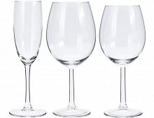 Набор бокалов для вина и шампанского "Виниссимо", стекло, 18 штук, Koopman International