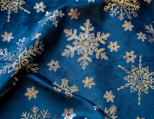 Юбка для декорирования основания ели "Ночной снегопад", тёмно-синяя, 95 см, Koopman International в интернет-магазине VsemPodarok.com фото 5