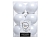 Набор однотонных пластиковых шаров матовых, цвет: белый, 60 мм, упаковка 12 шт., Kaemingk