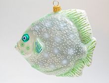 Ёлочная игрушка ПОДВОДНЫЙ МИР: РЫБКА-АНГЕЛ в крапинку, стекло, 13 см, GMC z.o.o.
