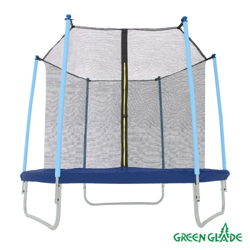 Батут уличный Green Glade с сеткой 8-футовый 3 ножки 6 стоек без верх.кольца фото 7