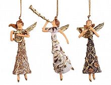 Ёлочное украшение "Музыкальный ангел", полистоун, 8 см, разные модели, Goodwill