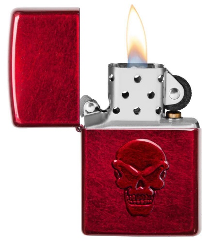 Зажигалка Zippo Doom с покрытием Candy Apple Red, латунь/сталь, красная, глянцевая, 36x12x56 мм фото 7