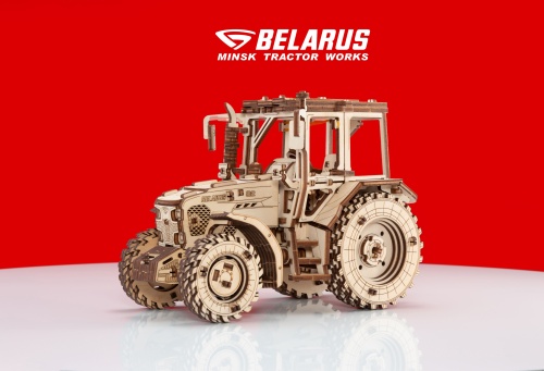 Сборная модель деревянная 3D EWA Трактор Беларус 82 фото 4