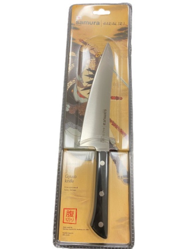 Нож кухонный "Samura HARAKIRI" Гюто 182 мм, корроз.-стойкая сталь, ABS пластик фото 2