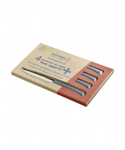 Набор столовых ножей Opinel, полимерная ручка, нерж, сталь, кор. антрацит. 001907