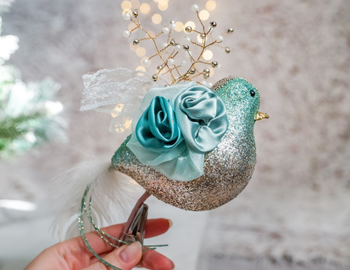 Ёлочная игрушка ПТИЧКА ДОРТИ, полиэстер, 20 см, Winter Deco фото 2