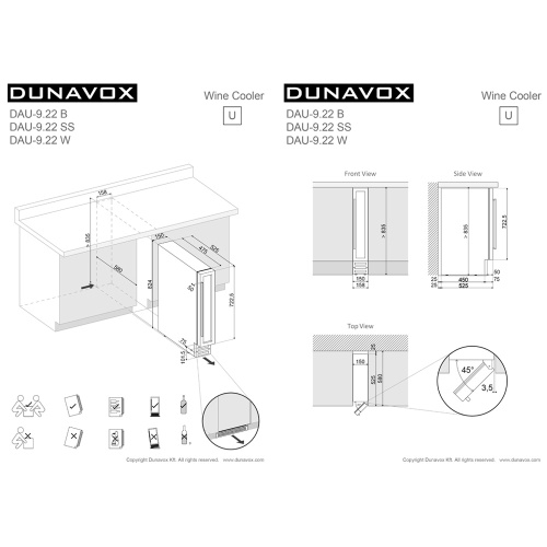 Винный шкаф Dunavox DAU-9.22 фото 4