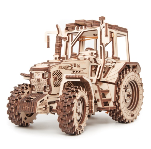 Сборная модель деревянная 3D EWA Трактор Беларус 82