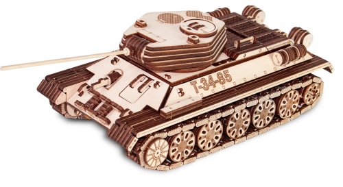 Сборная модель из дерева EWA Танк Т-34-85 механический фото 4